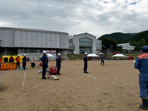 消防団の訓練風景☆