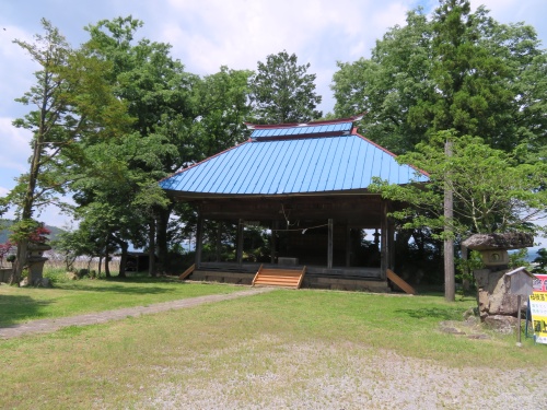 長野県中野市高遠古墳にある高井舟着神社と舟繋ぎ石