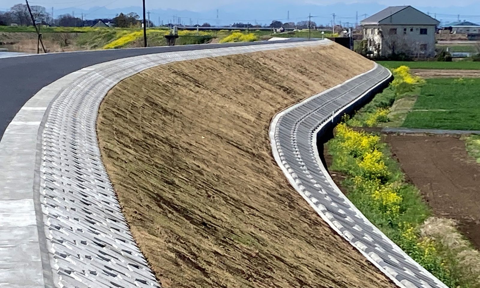福川堤防強化工事 竣工状況