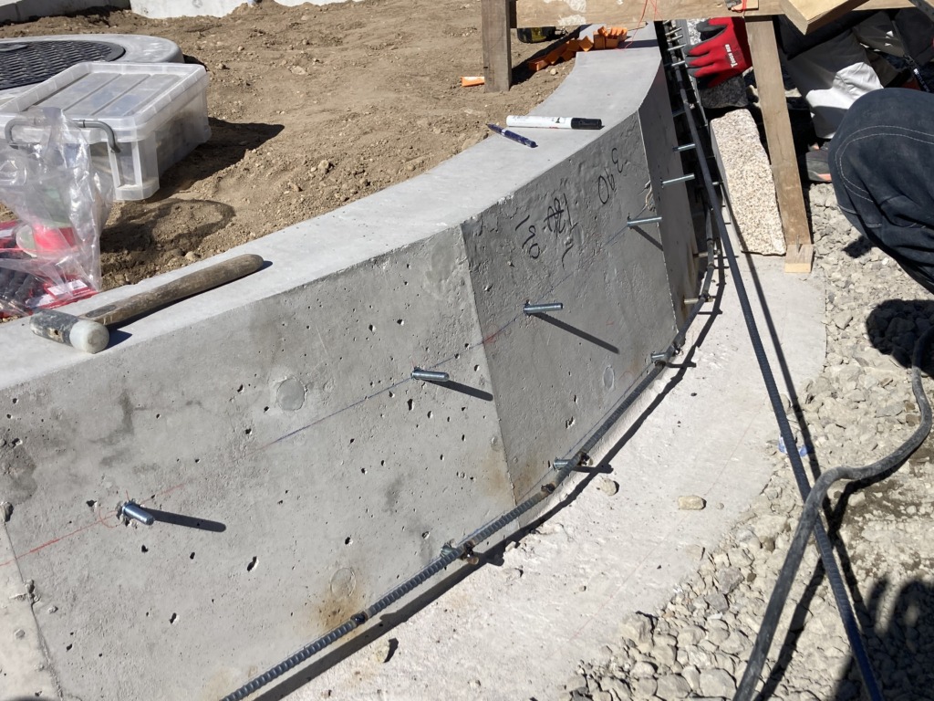 石積み工法ラックストーンで施工した御影石の石積み