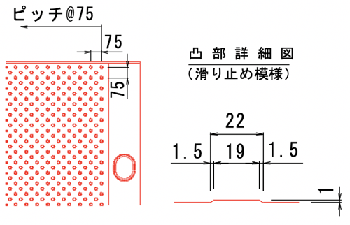 歩道部の滑り止め